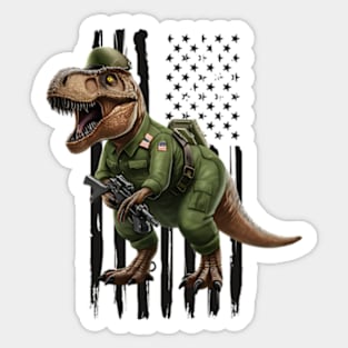 Military T-rex Classic For Mens, Womens, Boys, Girls Sticker